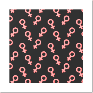 Female Symbol Pattern Design Posters and Art